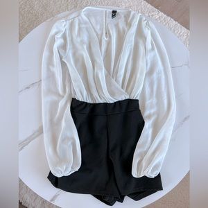 Windsor Long Sleeve Romper Small